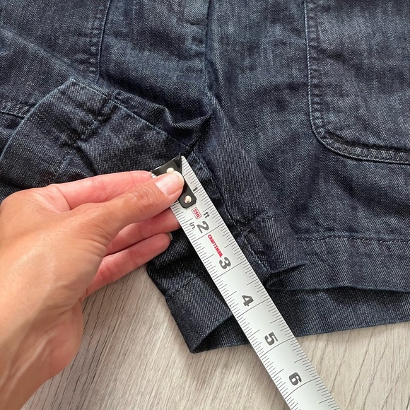 Loft Outlet NWT dark denim shorts with belt size 8 - Picture 5 of 9